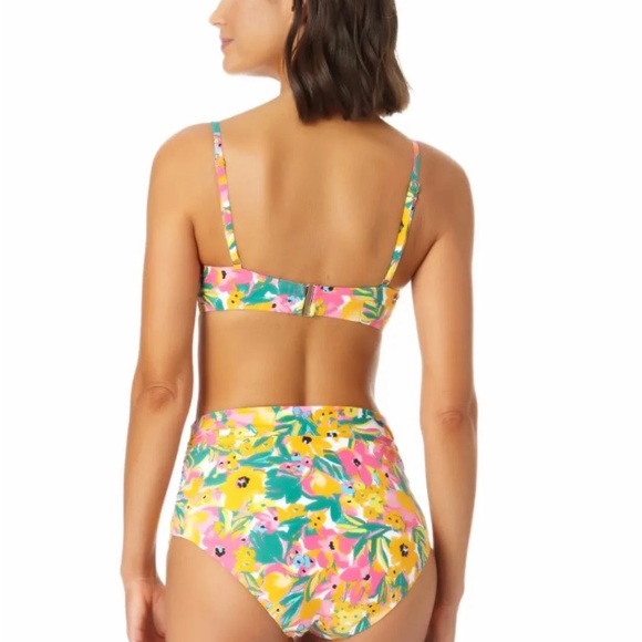 Anne Cole swim suit 2 pc sunshine floral XXL bathing suit top and XL Bottoms NWT - Picture 6 of 15